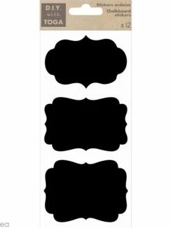 Draeger By Toga Etiquettes Ardoises - Cadres Baroques - 12 Pcs