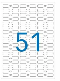 Apli Agipa Etiquettes Bijouterie - 45 X 8 Mm - A5 - Blanc