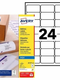 Avery Etiquettes D'adresse Jet D'encre - 63,5 X 33,9 Mm - Blanc