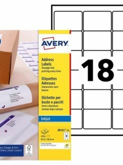 Avery Etiquettes D'adresse Jet D'encre - 63,5 X 46,6 Mm - Blanc