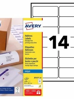 Avery Etiquettes D'adresse Jet D'encre - 99,1 X 38,1 Mm - Blanc