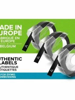 DYMO Étiquettes De Marquage 9mm X 3m - Noir - Lot De 3