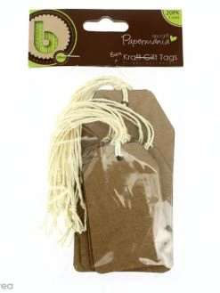 Docrafts Papermania Etiquettes Kraft Avec Ficelle - 20 Pcs
