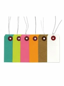 Artemio Etiquettes Kraft-Blanches-Couleur