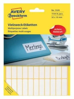 AVERY Zweckform Etiquettes Multi-usages, 32 X 10 Mm, Blanc, 1144 étiquettes