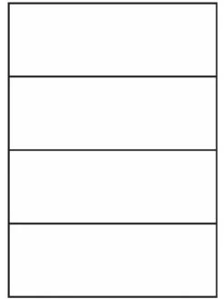 Etiquettes Universelles, 210 X 74 Mm, Blanc - Kores