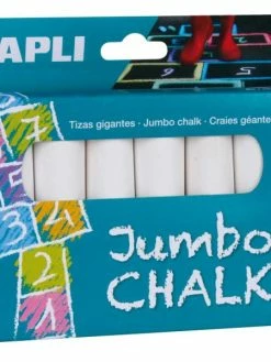 Apli Kids Etui 6 Craies De Trottoir Géantes Blanches - APLI