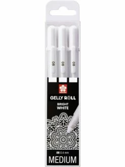 Etui De 3 Stylos Sakura Gelly Basic Real - Blanc - Sakura