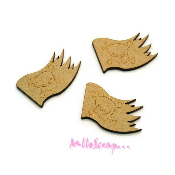 Boanita Fanions Pirates Bois - 3 Pièces 1 Boanita Fanions Pirates Bois - 3 Pièces