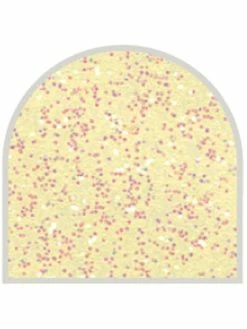 Geca Diffusion Feuille Autocollante 10x23 Cm Jaune Transparent Fines Paillettes