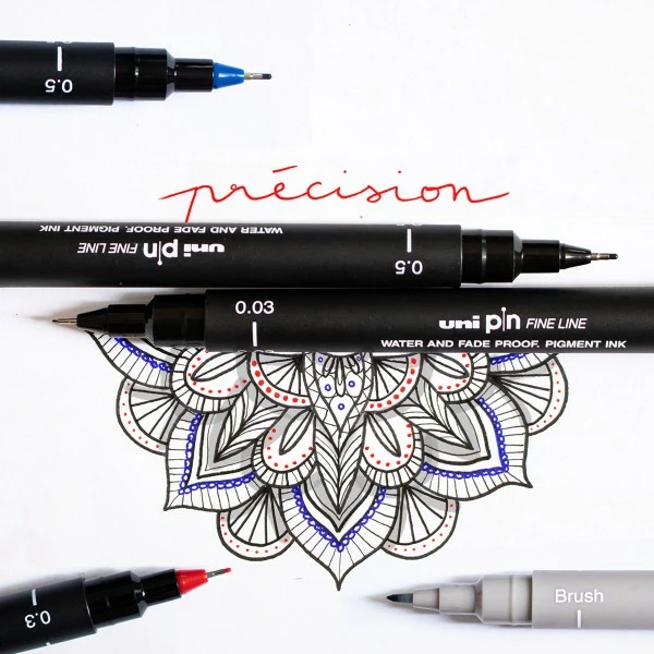 Feutre Technique Uni Pin - Pointe Calibrée 0,1 Mm - Sépia 3 Feutre Technique Uni Pin - Pointe Calibrée 0,1 Mm - Sépia – Image 3