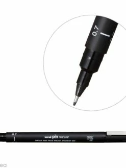 Feutre Technique Uni Pin - Pointe Calibrée 0,7 Mm - Noir