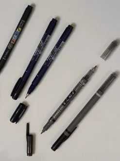 Tombow® Feutres Pour Manga, Dessins, Ou écriture, , Lot De 5 Feutres Et 7 Pointes Tombow
