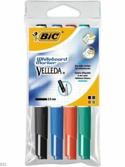 Feutres Velleda Effaçables Bic - Medium 4,5 Mm - 4 Pcs