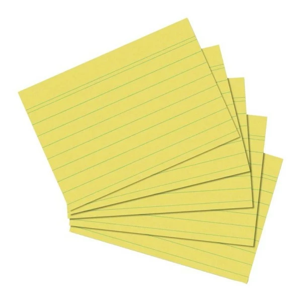 Herlitz Fiches Bristol - A5 - 170 G./m² - Ligné - Jaune 1 Herlitz Fiches Bristol - A5 - 170 G./m² - Ligné - Jaune