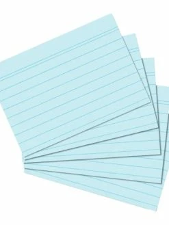 Herlitz Fiches Bristol - A6 - 170 G./m² - Ligné - Bleu