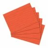 Herlitz Fiches Bristol - A6 - 170 G./m² - Ligné - Orange