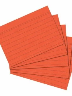 Herlitz Fiches Bristol - A6 - 170 G./m² - Ligné - Orange
