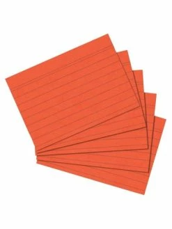 Herlitz Fiches Bristol - A7 - 170 G./m² - Ligné - Orange