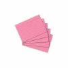 Herlitz Fiches Bristol - A8 - 170 G./m² - Ligné - Rose