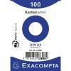 Exacompta Fiches Bristol - A8 - Uni - Blanc