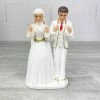 Doge Figurine Couple De Mariés Oriental, Hauteur 13,5 Cm, Mariage Religieux, Femme Voilée Et Tenue Tradit