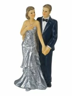 Club Figurine Couple Marié Depuis 25 Ans, Anniversaire De Mariage Des Noces D'argent, 11 Cm