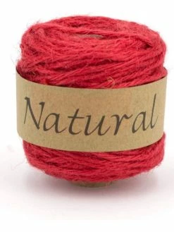 La Mercerie De Vally Fil De Jute Naturel 2 Mm X 50 M Couleur Au Choix Rouge