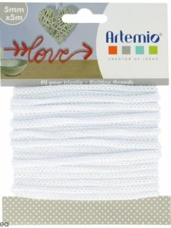 Artemio Fil De Tricotin - Blanc - 5 Mm X 5 M
