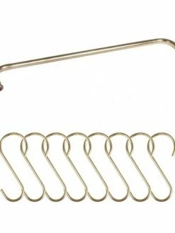 Rayher Fixation Métal Dorée 23 X 3 Cm + 8 Crochets En S