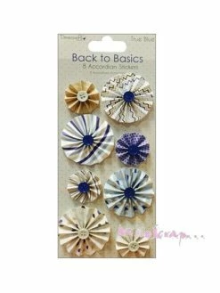 Fleurs Cocardes Papier Autocollant Dovecraft - 8 Pièces