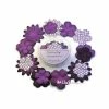 Fleurs Dovecraft Papier Violet Foncé - 24 Pièces