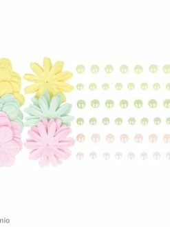 Artemio Fleurs En Papier Et Perles Autocollantes - Rainbow - 75 Pcs -V-Zug shop fleurs en papier et perles autocollantes rainbow 75 pcs p 3