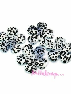 MlleScrap Fleurs Tissu Léopard - 4 Pièces