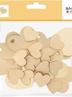 Artemio Formes En Bois à Décorer - Coeur - De 8 à 3 Cm - 40 Pcs