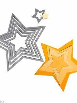 Framelits Sizzix - Kit De Gabarits Etoiles - 5 Pcs -V-Zug shop framelits sizzix kit de gabarits etoiles 5 pcs p 2
