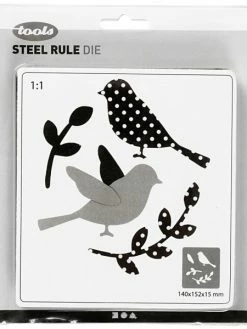 Creativ Company Gabarit De Coupe Oiseau - 5 éléments