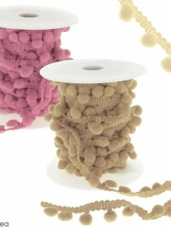 Creavea Galon 5 Mm Avec Pompon De 10 Mm - Au Mètre (sur Mesure)