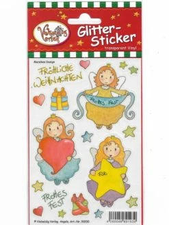 Vielseidig Verlag Glitter Stickers Ange Noël Cœur étoile