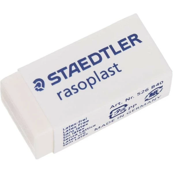 Staedtler Gomme Plastique "Rasoplast 526 B40" - Blanc 1 Staedtler Gomme Plastique "Rasoplast 526 B40" - Blanc