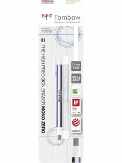 Tombow® Gomme Stylo - Blanche - Pointe Rectangulaire - Recharge Incluse - Tombow