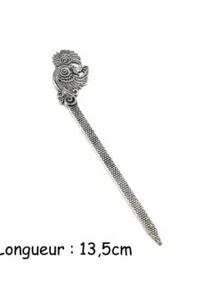 La Cuisine Des Perles Grand Marque Page Paon À Personaliser En Métal Argenté 13,5cm