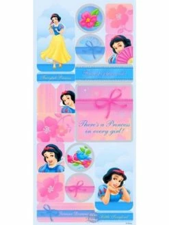 Grande Planche De Stickers Tags Blanche Neige Sandylion 30 X 14 Cm