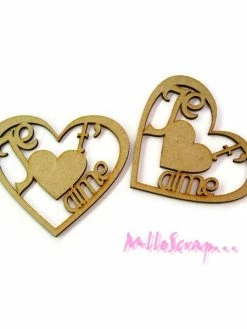 Grands Cœurs Bois - Boanita - 2 Pièces