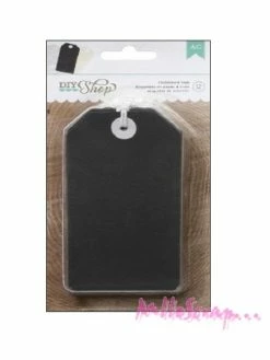 Grands Tags Effet Ardoise American Crafts - 12 Pièces