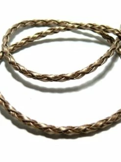 Perlesmania H5060 PAX 5 M Fil Tressé Simili Cuir Couleur Bronze Diamètre 3mm