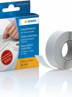 HERMA - Ruban Adhésif Double-face, 12,5 Mm X 12 M - Blanc