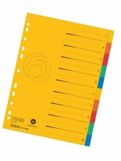 Herlitz Intercalaire En Carton - A4 Extra Large - 10 Touches