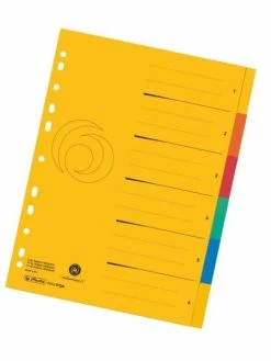 Herlitz Intercalaire En Carton - A4 Extra Large - 6 Touches