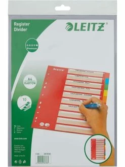 Leitz Intercalaires En Carton - A4 - 10 Touches